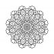 Mandala with teardrop-shaped floral petals