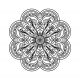 Mandala design with scalloped flower shapes