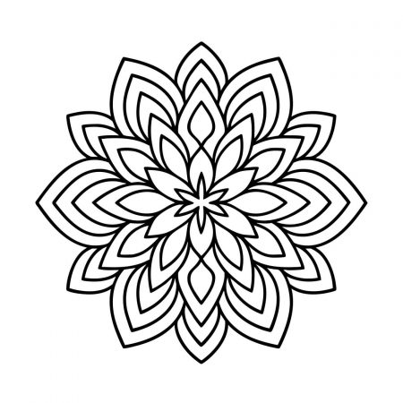 Intricate snowflake mandala with sharp geometric points