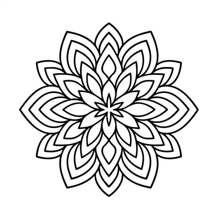 Intricate snowflake mandala with sharp geometric points