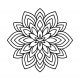 Intricate snowflake mandala with sharp geometric points