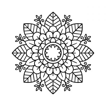 Intricate snowflake mandala with sharp geometric points
