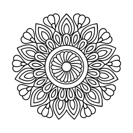 Radiating daisy petal mandala with gentle repetition