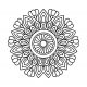 Radiating daisy petal mandala with gentle repetition