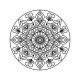 Lotus mandala with clean radial symmetry and calm flow