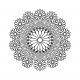 Lace-inspired floral mandala with vintage doily detail