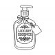 free printable luxury soap bottle coloring page for adults